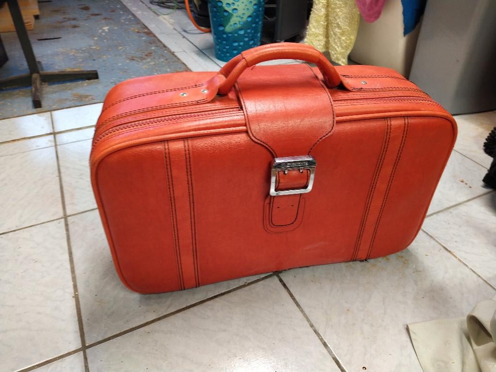 Vintage Samsonite koffer, Bijoux, Sacs & Beauté, Valises, Enlèvement, Utilisé, Cuir, Clé