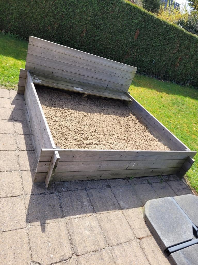 Zandbak 210 x 210 cm, Enfants & Bébés, Jouets | Extérieur | Bacs à sable, Enlèvement