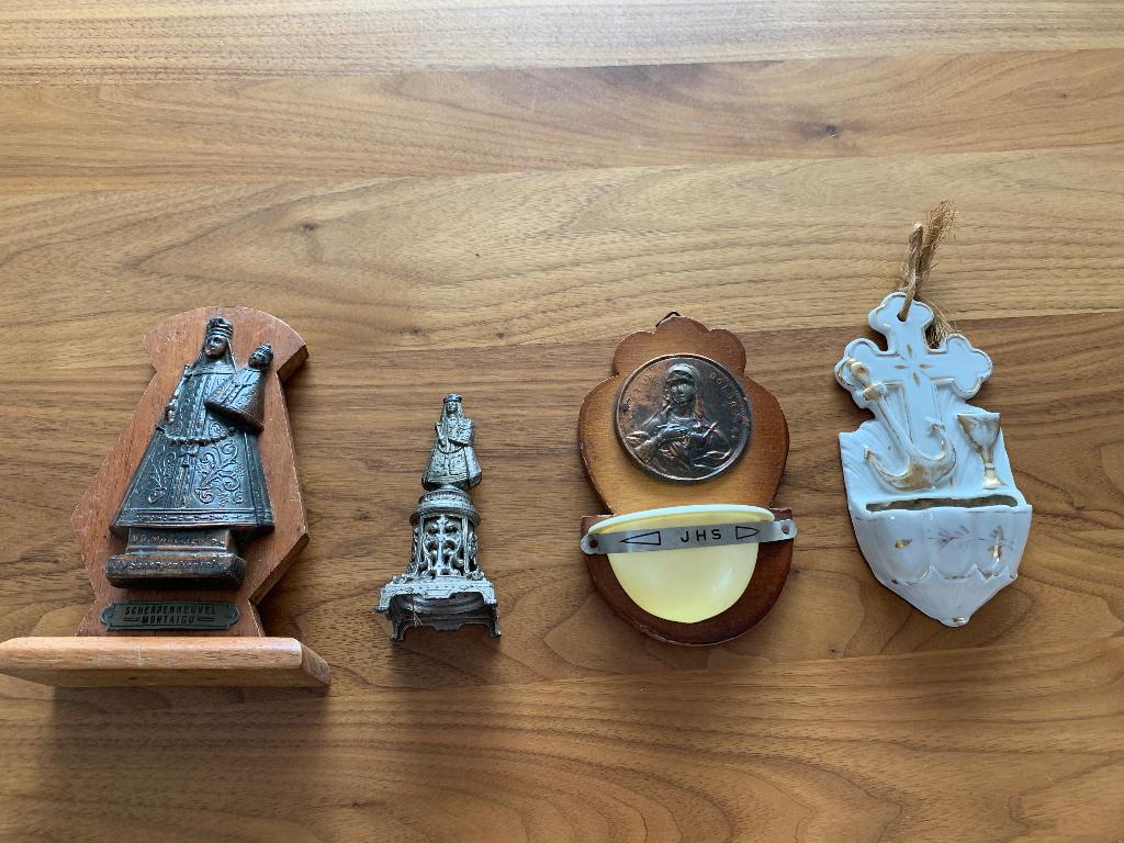 Unieke Vintage Religieuze Beelden & Wijwatervatjes 60-'70, Antiek en Kunst, Antiek | Religieuze voorwerpen, Ophalen of Verzenden