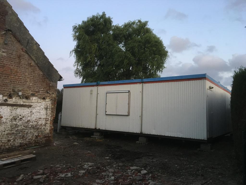 Wooncontainer, woonunit, tijdelijke woonst, Doe-het-zelf en Bouw, Bouwketen en Schaftketen, Ophalen