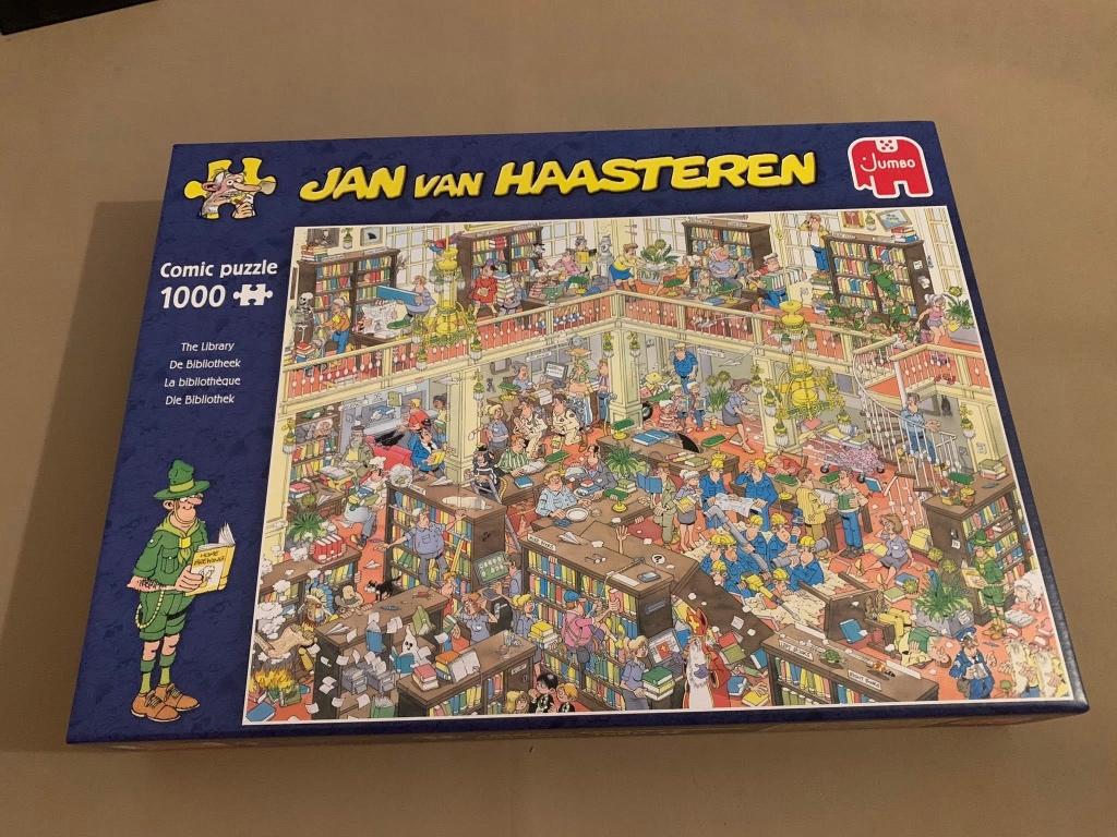 Jan van haasteren de bibliotheek, Ophalen, 500 t/m 1500 stukjes, Zo goed als nieuw, Legpuzzel