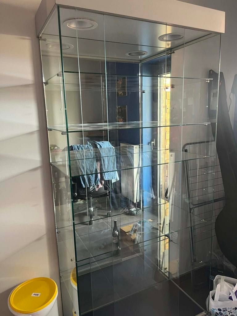 Glazen vitrine kast, Huis en Inrichting, Kasten | Vitrinekasten, Ophalen