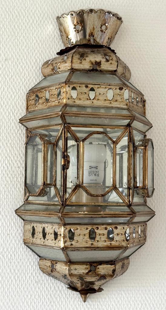 Zeldzame antieke applicaties van metaal en glas 1950, Antiek en Kunst, Ophalen of Verzenden