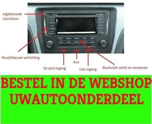 Bluetooth Radio Cd Usb Sd Aux Eos Geschikt Voor Golf 5 6 Pol, Verzenden