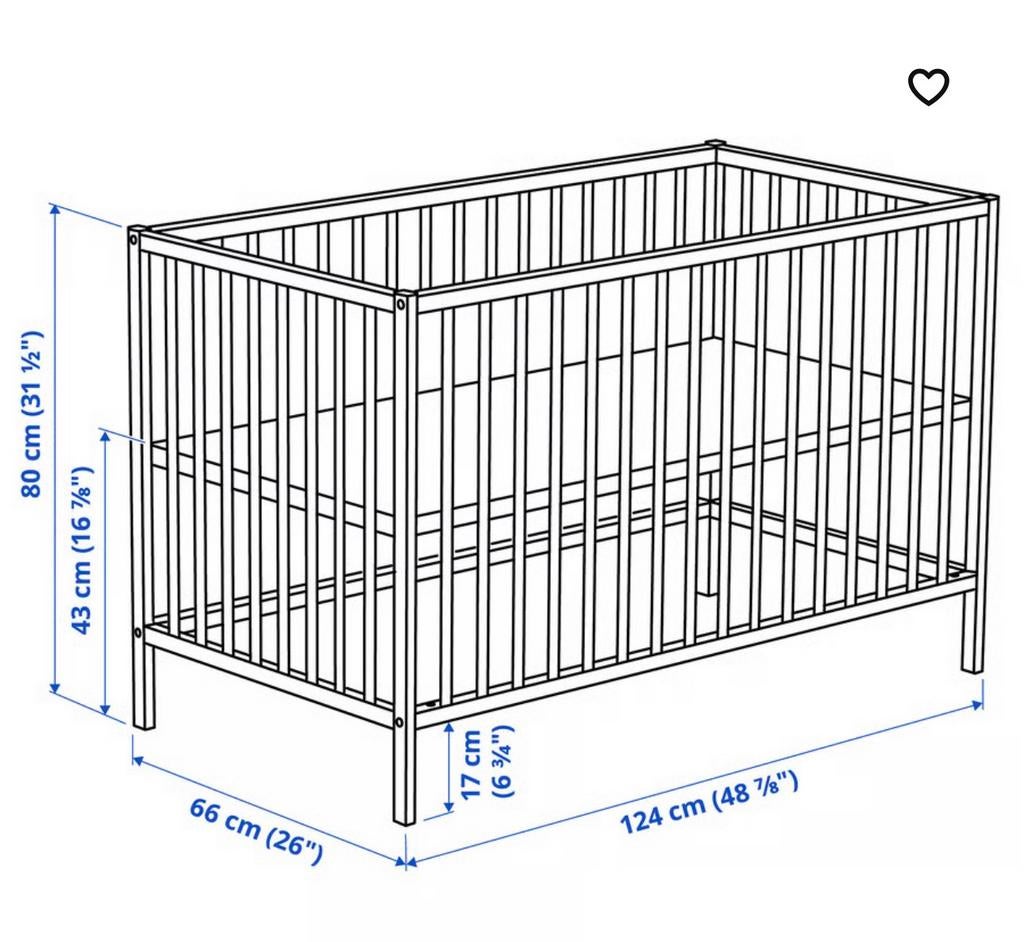 Ikea babybedje Sniglar, Kinderen en Baby's, Ophalen, Gebruikt, Rechthoekig