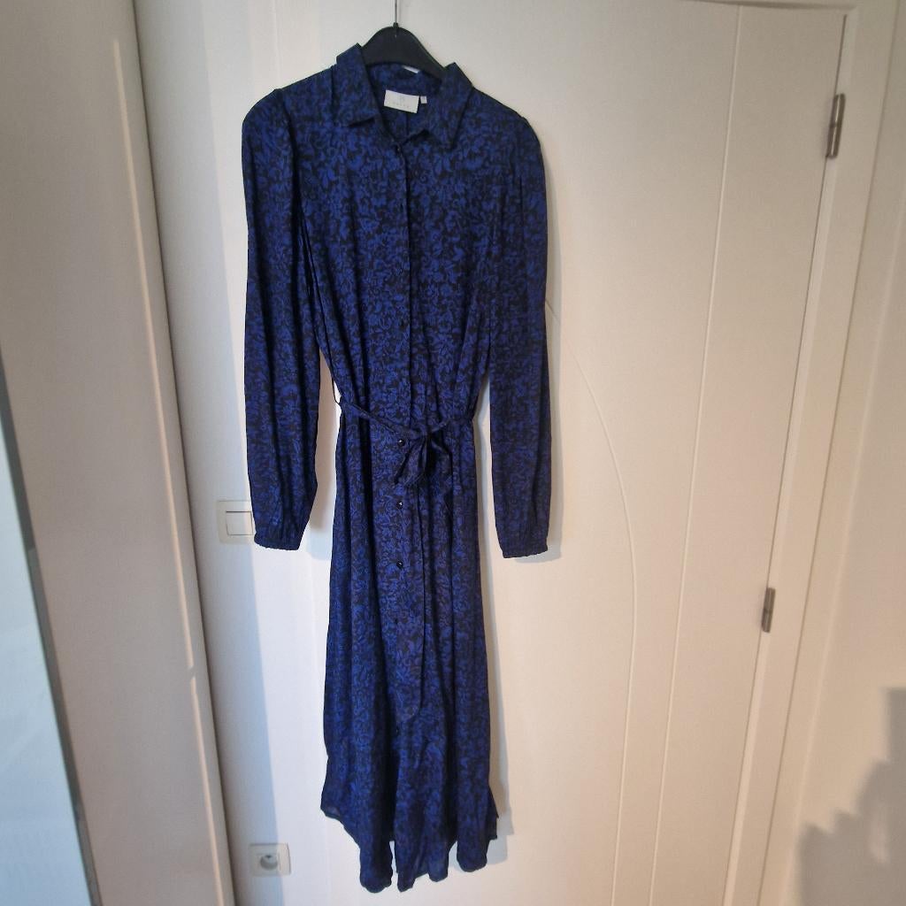 Lange blauwe jurk Kaffe 36, Kleding | Dames, Blauw, Kaffe, Ophalen of Verzenden, Zo goed als nieuw