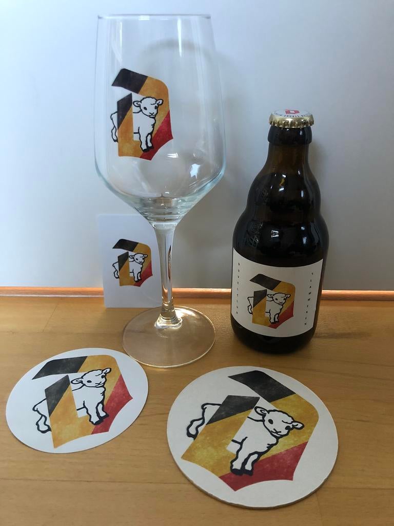 Duvel glas Duvelclub ‘t Lammeken set, Verzamelen, Ophalen of Verzenden, Nieuw, Bierglas