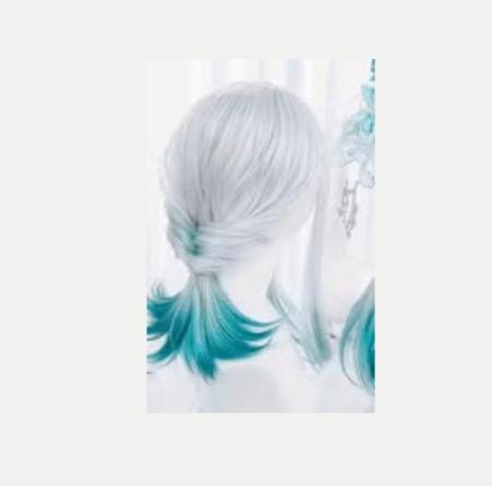 Prachtige anime cosplay pruik blauw wit synthetisch, Handtassen en Accessoires, Uiterlijk | Haarverzorging, Ophalen of Verzenden