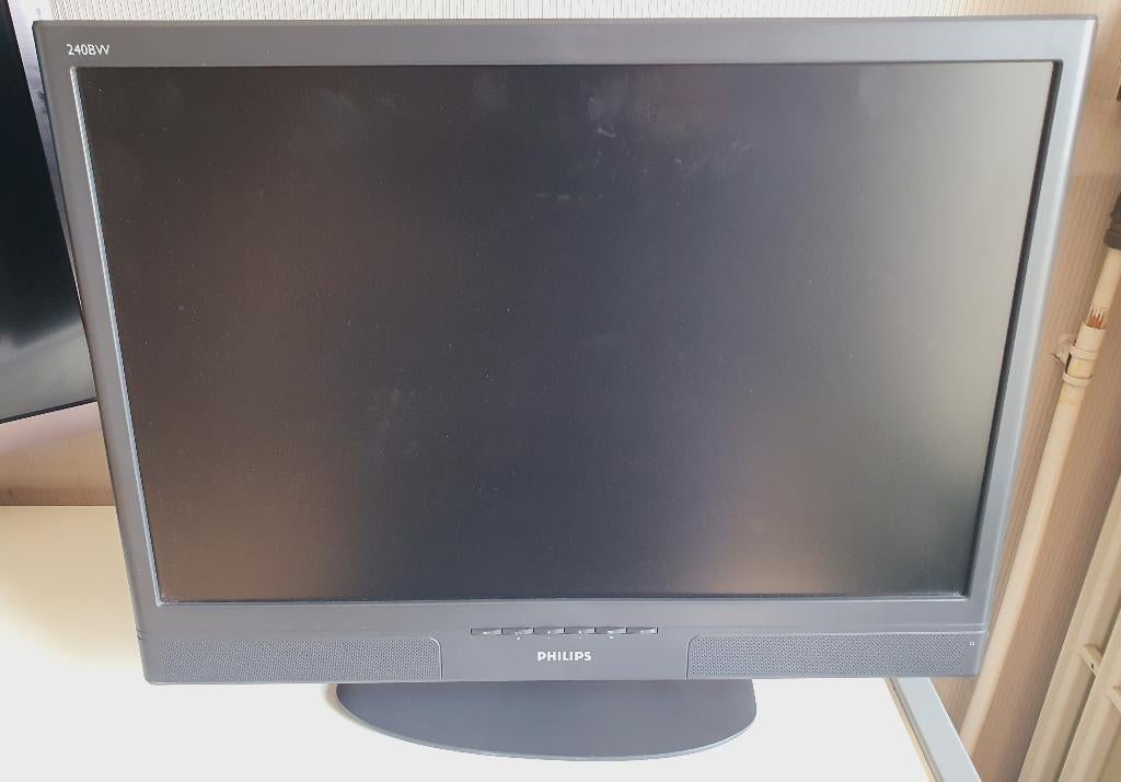 Philips LCD beeldmonitor 240BW, Informatique & Logiciels, Moniteurs, Comme neuf, 60 Hz ou moins, DVI, Gaming, Réglable en hauteur