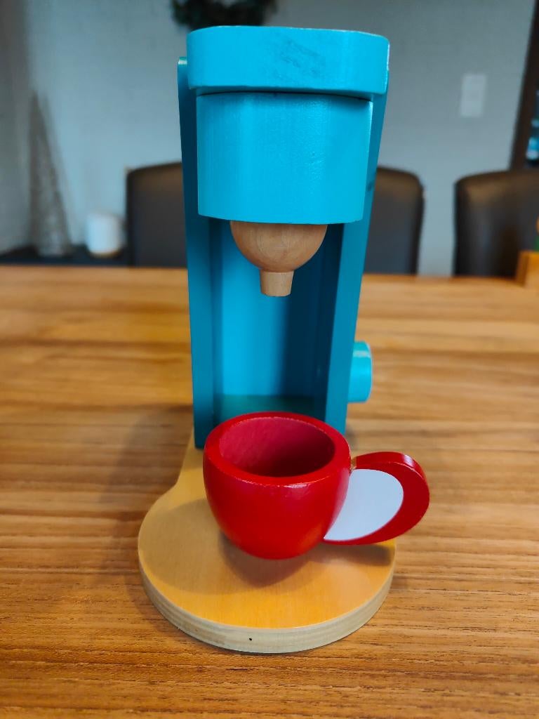 Speelgoed koffiezetmachine in hout, Ophalen of Verzenden, Zo goed als nieuw, Meubelstuk of Keukentje