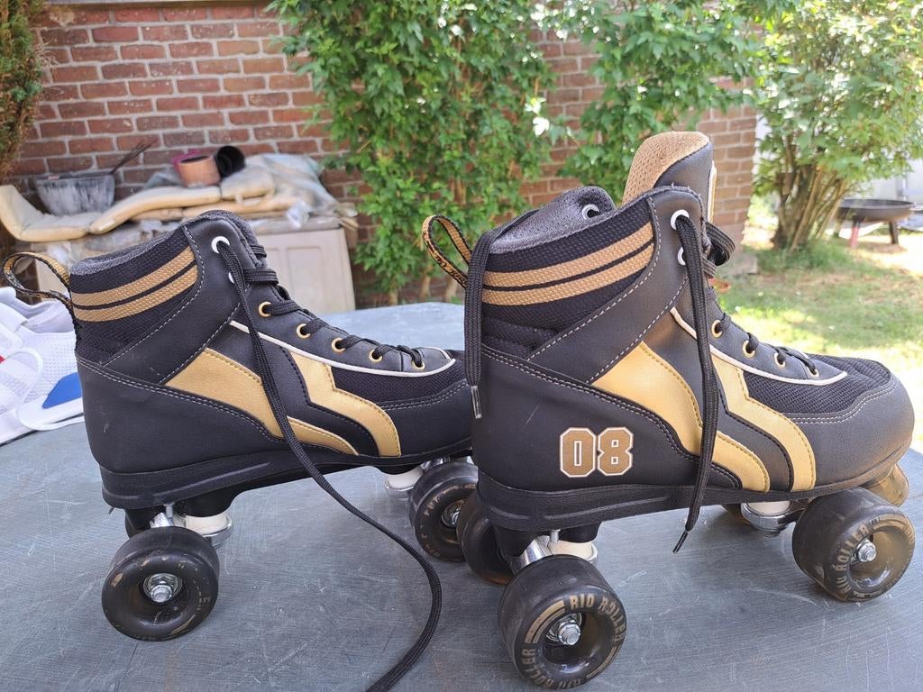 Rio Roller rolschaatsen maat 40,5 zwart met goud, Kinderen en Baby's, Ophalen, Gebruikt, Kinderen