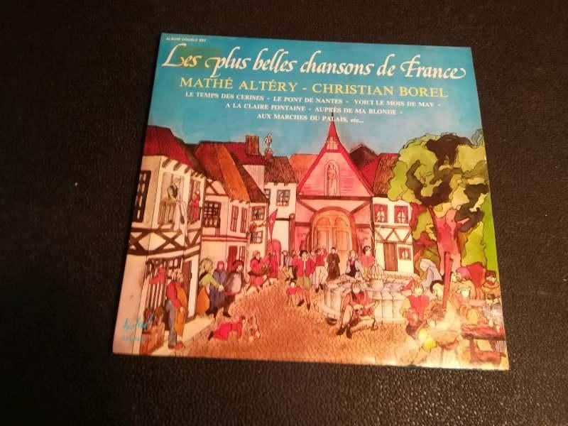 2x Elpee vinyl Plus Belles Chansons de France - Altéry Borel, Enlèvement ou Envoi, Comme neuf, 12 pouces