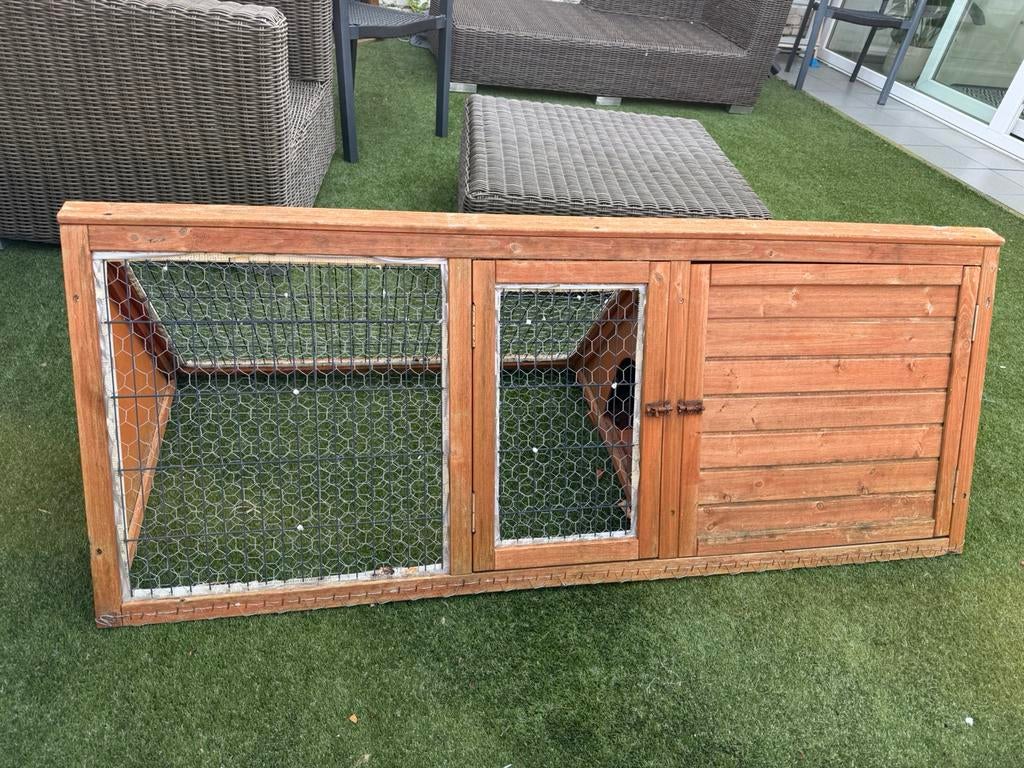 Konijnenhok / knaagdierenverblijf hout. BIEDEN, Dieren en Toebehoren, Ophalen, Gebruikt, Ren, Konijn