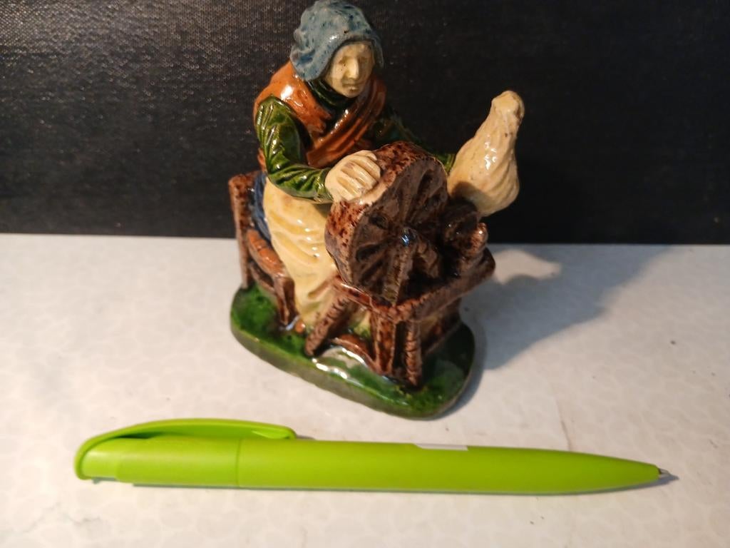 Vlaams aardewerk spinster, Antiek en Kunst, Ophalen of Verzenden