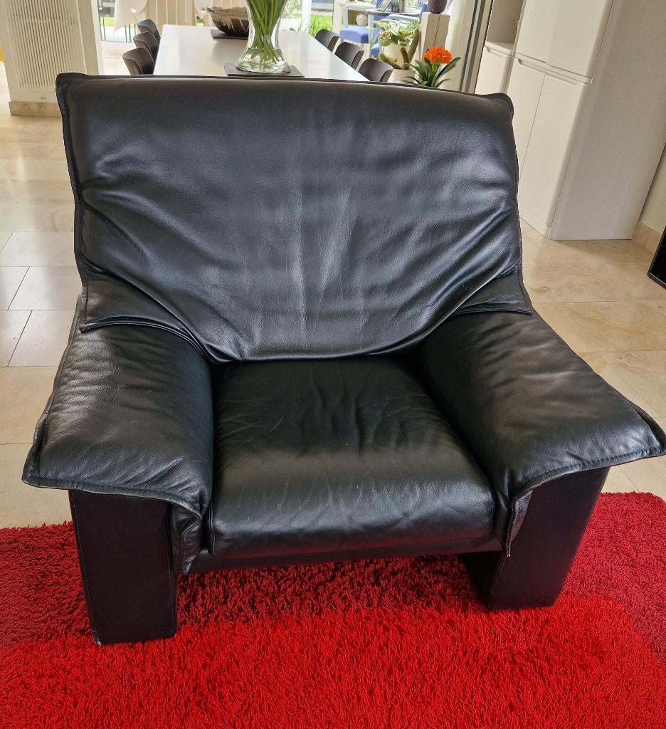 lederen Durlet salonzetel éénzit, 75 à 100 cm, Design, Moins de 150 cm, Enlèvement