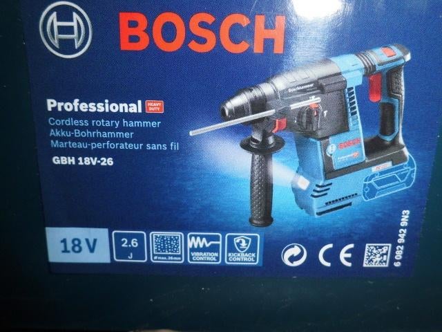 Marteau rotatif Bosch 18V, Enlèvement, Neuf, Mécanisme de percussion