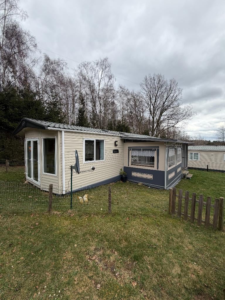 Stacaravan 2 slaapkamers/2 badkamers/Veranda — Ardennen —, Caravans en Kamperen, Stacaravans, Tot en met 6