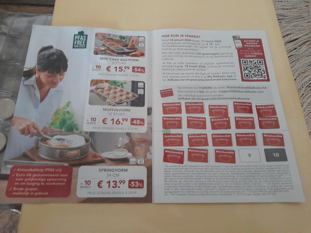 18 spaarzegels delhaize kitchen aid, Verzamelen, Supermarktacties, Ophalen of Verzenden
