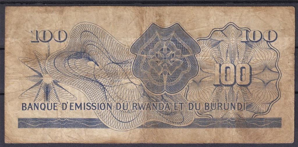 Rwanda Burundi 100 fr 1960 F RR, Enlèvement ou Envoi, Burundi, Billets en vrac