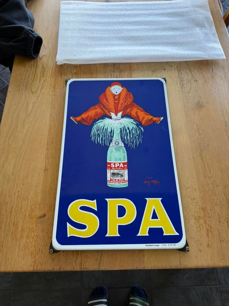 Plaque émaillée à l'eau SPA, Collections, Marques & Objets publicitaires, Enlèvement, Comme neuf
