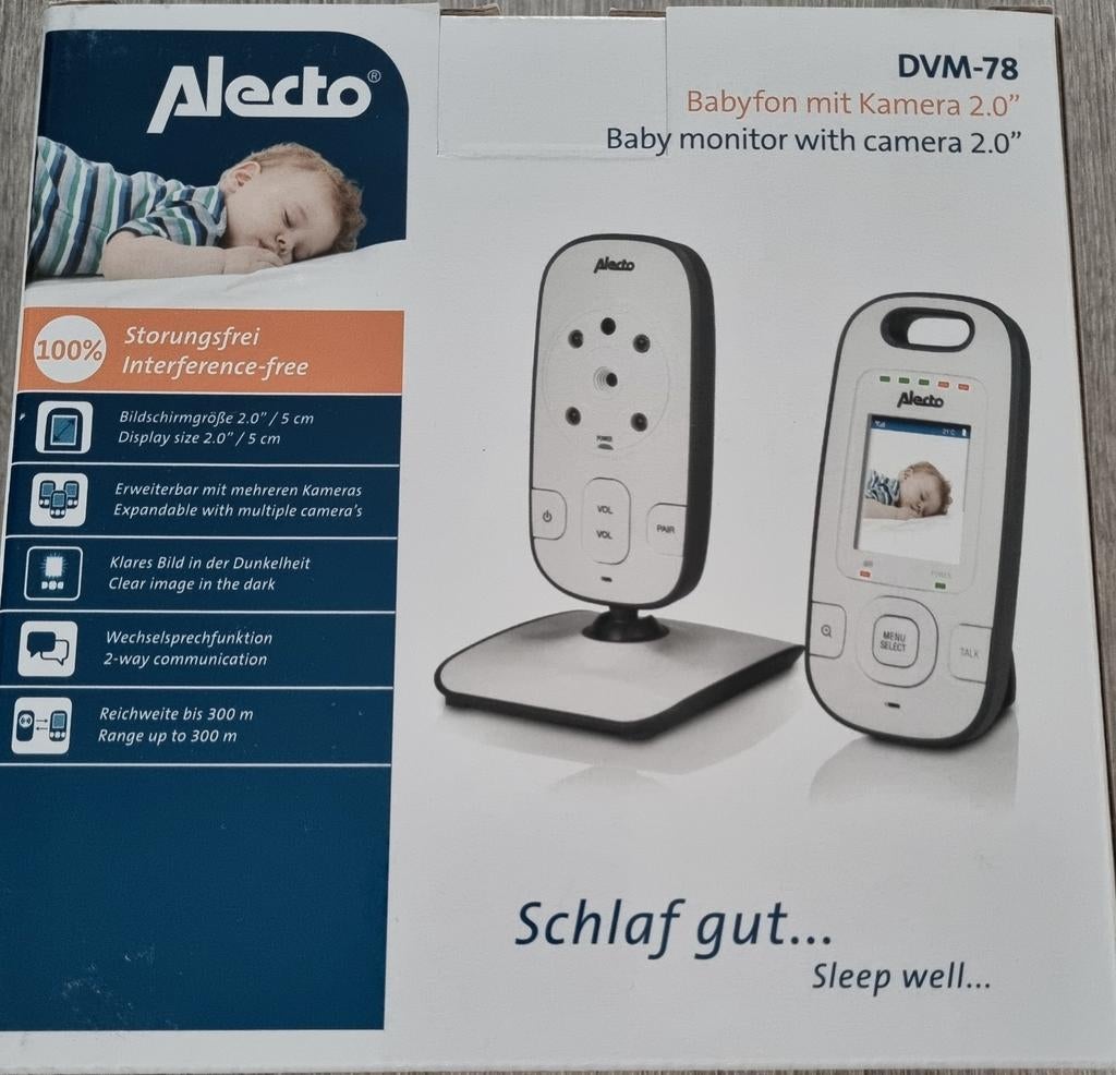 NIEUWE BABYPHONE ALECTO DVM 78 met camera 2.0, Enlèvement, Neuf, 250 mètres ou plus, Caméra