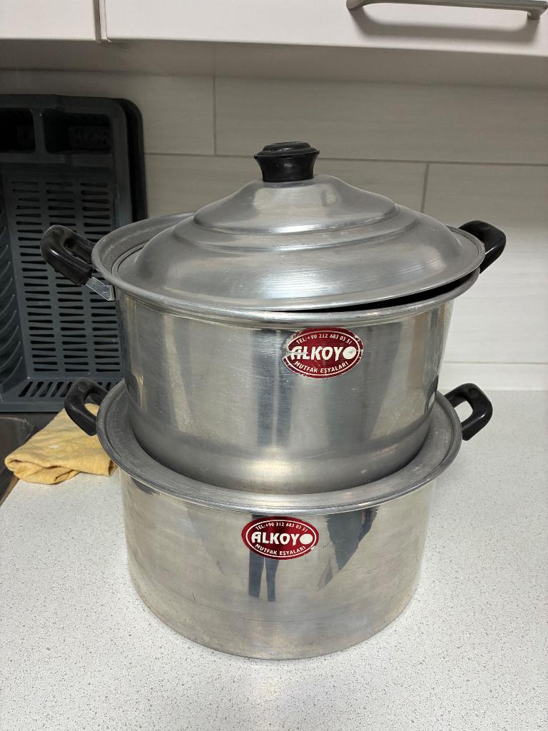 2 grandes marmites en alu, Enlèvement, Comme neuf, Aluminium, Autres types