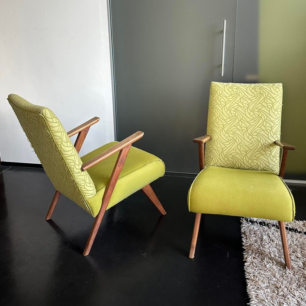 VINTAGE ZETELTJES, Huis en Inrichting, Fauteuils, Ophalen, Gebruikt, Minder dan 75 cm, Stof