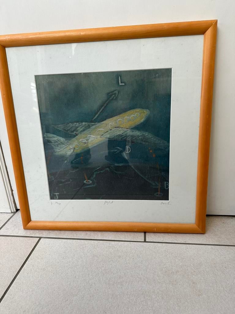 Lithographie en couleurs de Christian Straetling, Antiquités & Art, Art | Peinture | Abstraite, Enlèvement