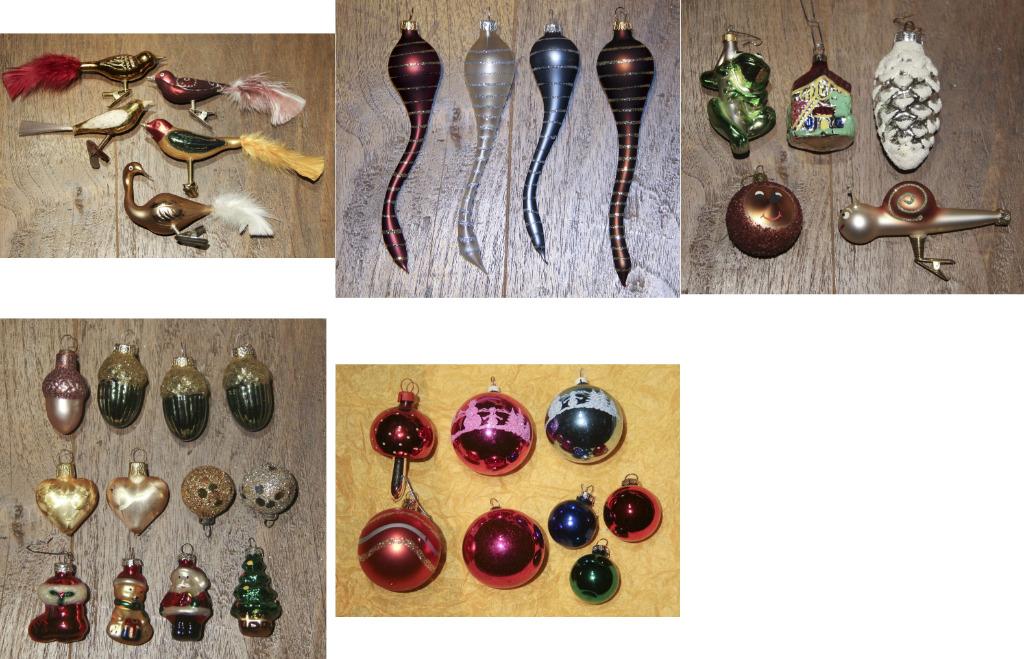 Décoration de Noël – lot de 34 anciennes boule, Diversen, Kerst, Ophalen of Verzenden