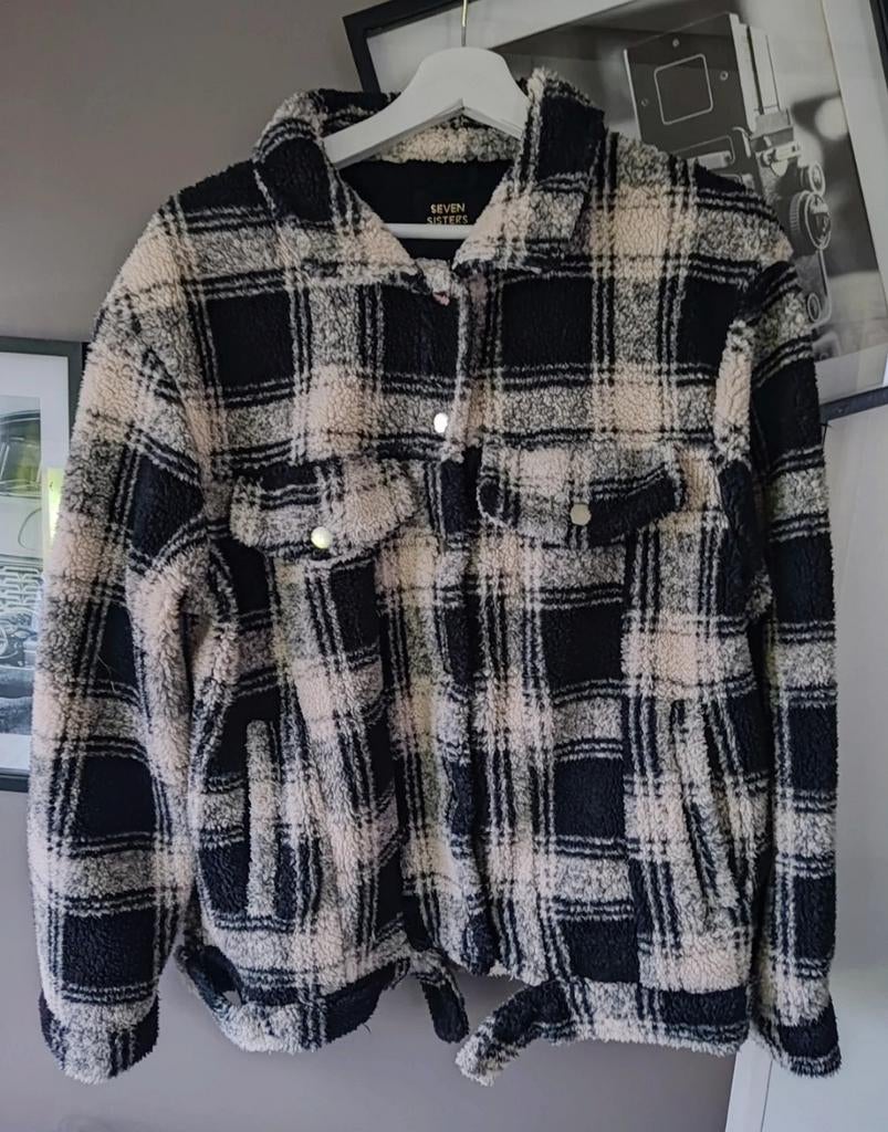 Geruite jas, Ophalen of Verzenden, Maat 38/40 (M), Wit