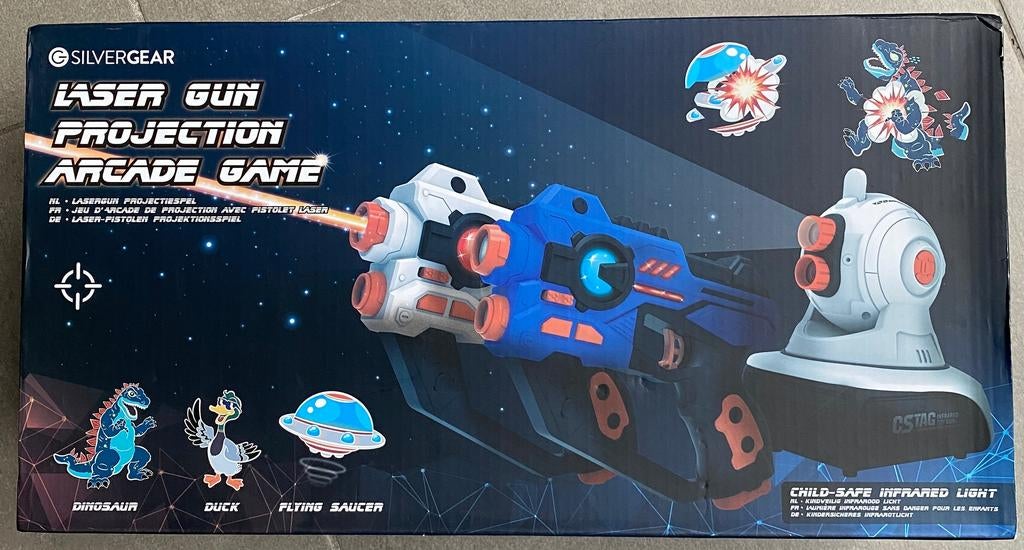Silvergear Projectiespel - 2 Laserguns + lasergame projector, Ophalen of Verzenden, Nieuw, Elektronica, Met licht