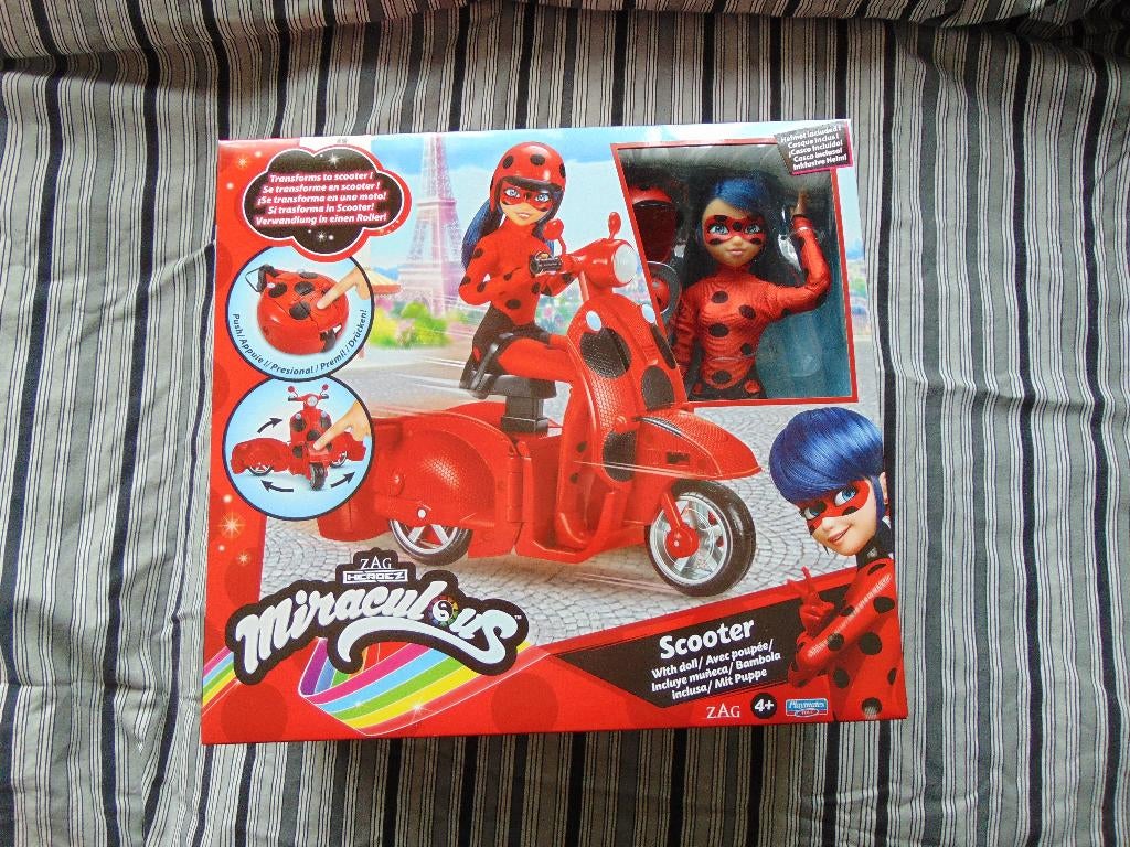 Miracu Ladybug, Trottinette avec poupée 26 cm, transformable, Enlèvement ou Envoi, Neuf