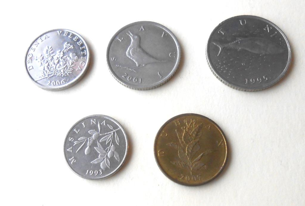 5 monnaies Croatie - années divers, Enlèvement ou Envoi, Autres pays, Monnaie en vrac