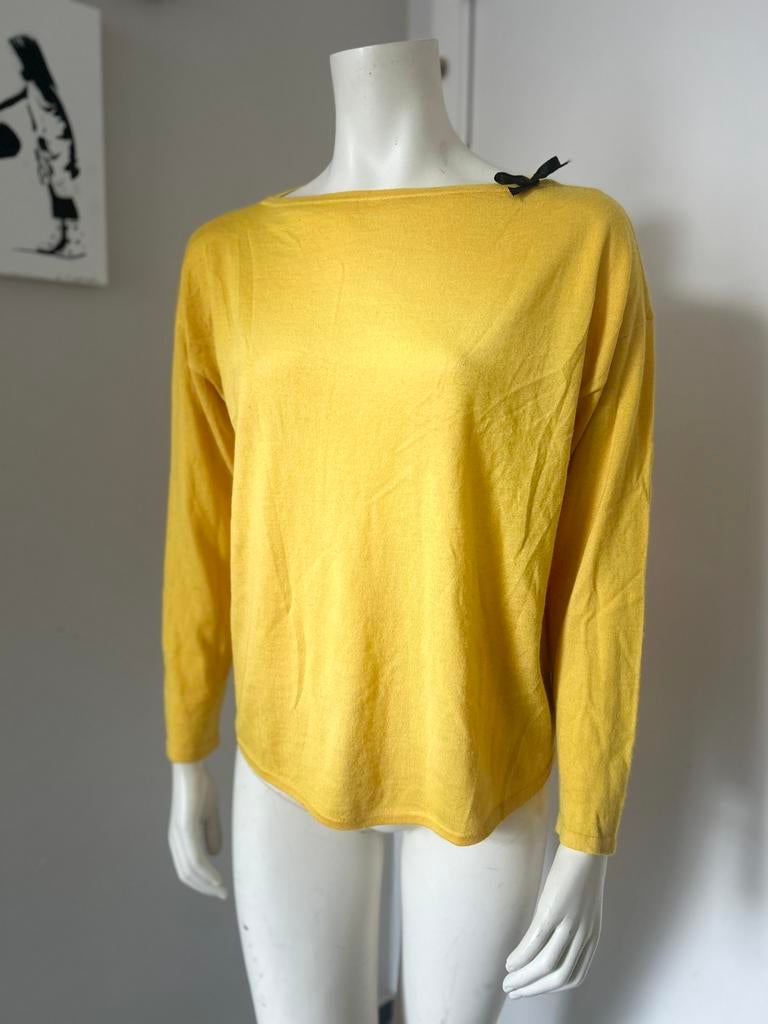 Ralph Lauren chick gele trui van kasjmier en zijde S-M, Kleding | Dames, Ophalen of Verzenden, Geel