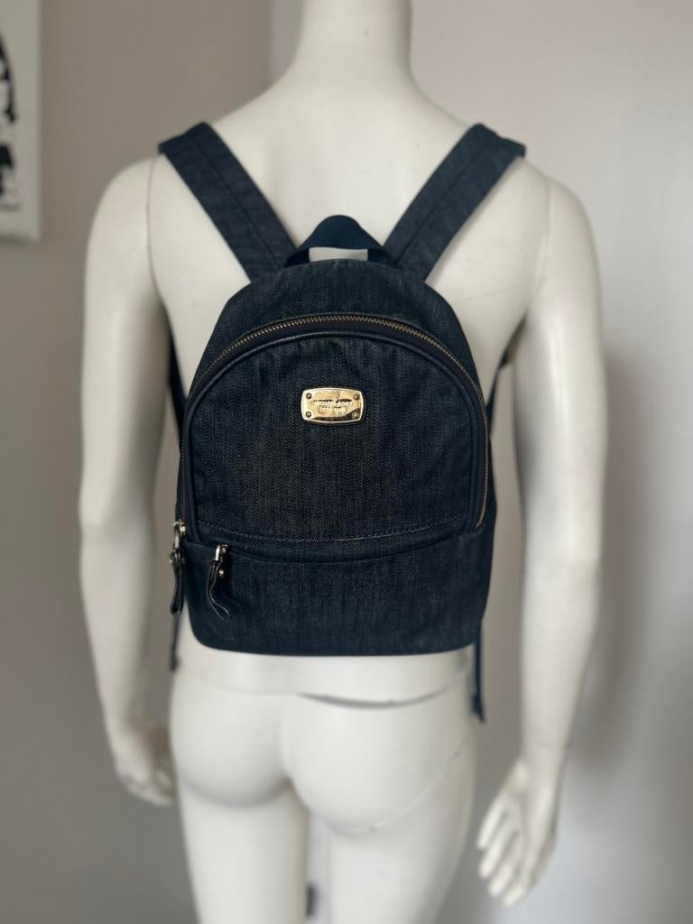 Michael Kors rugzak van canvas in raw jeans, Ophalen of Verzenden