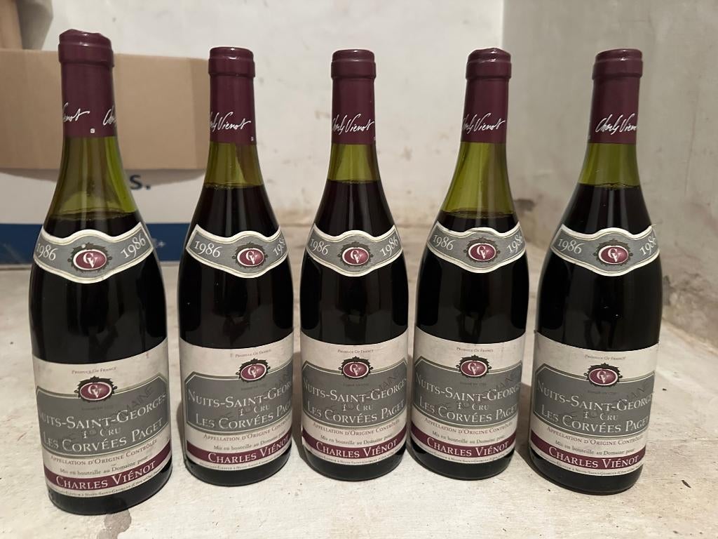 Nuits-Saint-Georges 1986 1er cru Les Corvées Paget, Collections, Vins, Pleine, Comme neuf, Enlèvement, Vin rouge