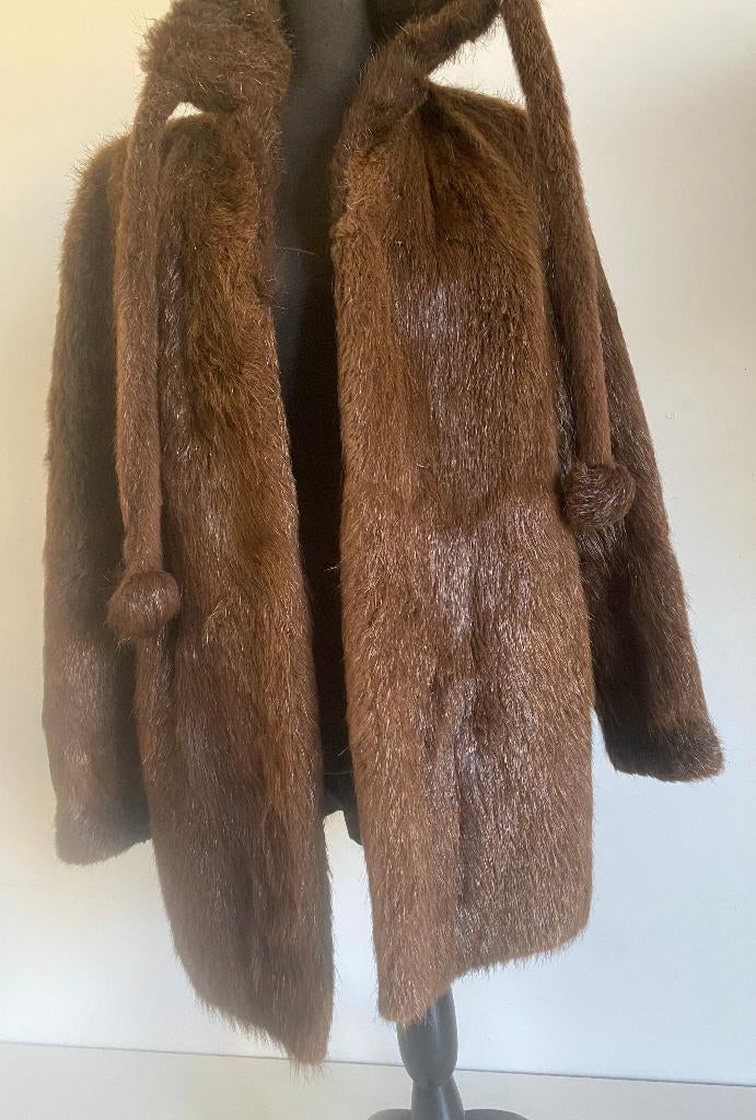 Manteau vintage et orignal en véritable fourrure de vison ou, Vêtements | Femmes, Enlèvement ou Envoi, Comme neuf, Taille 38/40 (M)