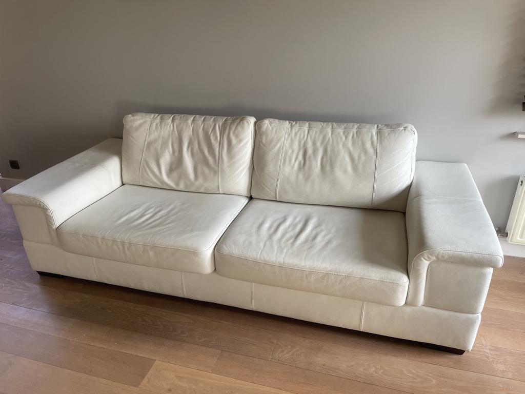 lederen salon H&H 3-zit, Ophalen, Gebruikt, Driepersoons, Leer