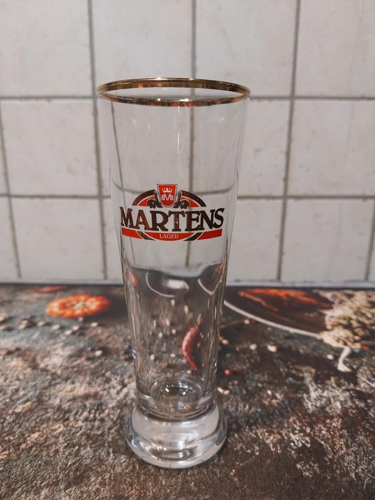 Verre à sifflets Martens Lager Old, Enlèvement ou Envoi, Comme neuf, Verre à bière