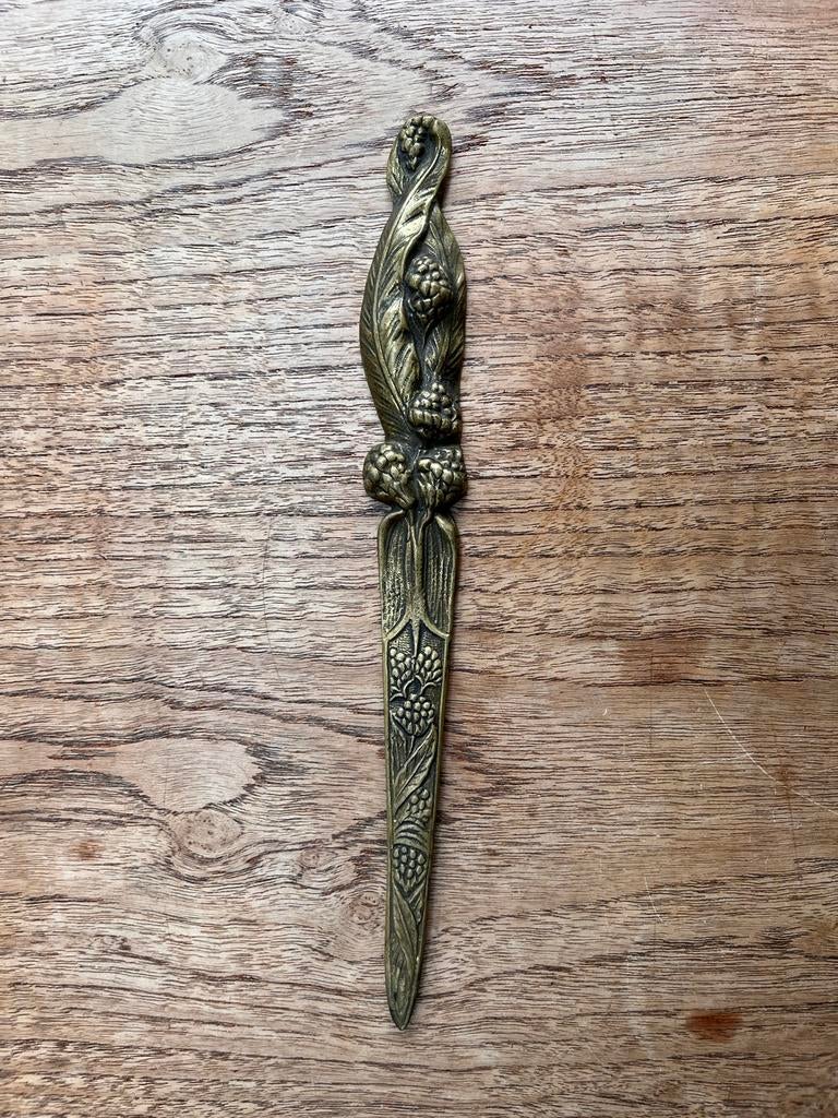 Antieke zware koperen brievenopener, Antiek en Kunst, Ophalen of Verzenden