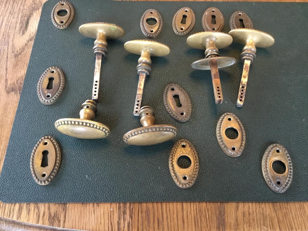 Antieke bronzen deurklinken, Ophalen, Brons