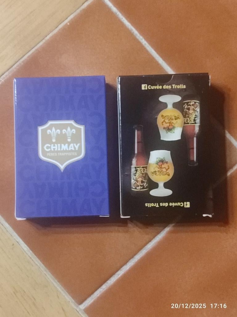 2 jeux de cartes CHIMAY BLEU ET CUVÉE DES TROLLS ., Enlèvement ou Envoi, Neuf, Autres types, Autres marques