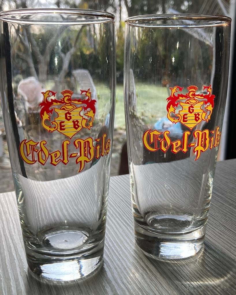 2 Edel-Pils glazen, Verzamelen, Ophalen of Verzenden