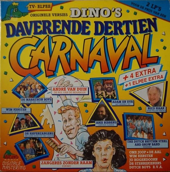 Dino's Daverende Dertien Carnaval + 4 Extra 1987 (2LP), Ophalen of Verzenden, Zo goed als nieuw, 12 inch, Pop