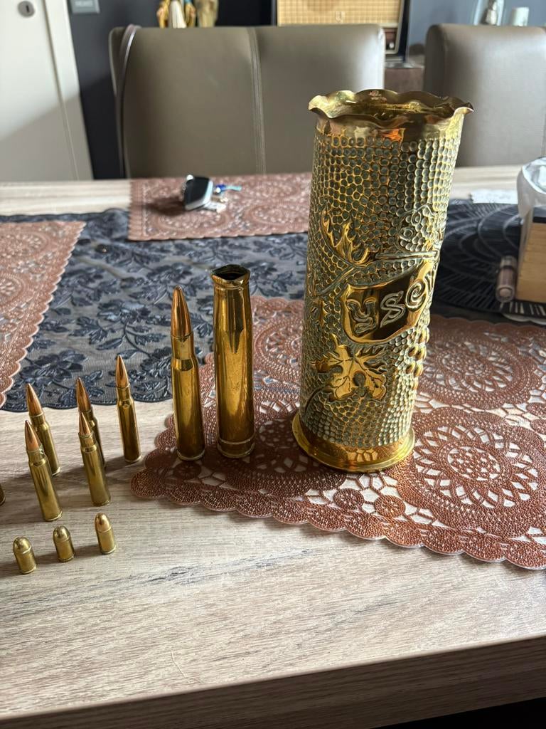 Obussen in koper, Antiek en Kunst, Verzenden, Koper