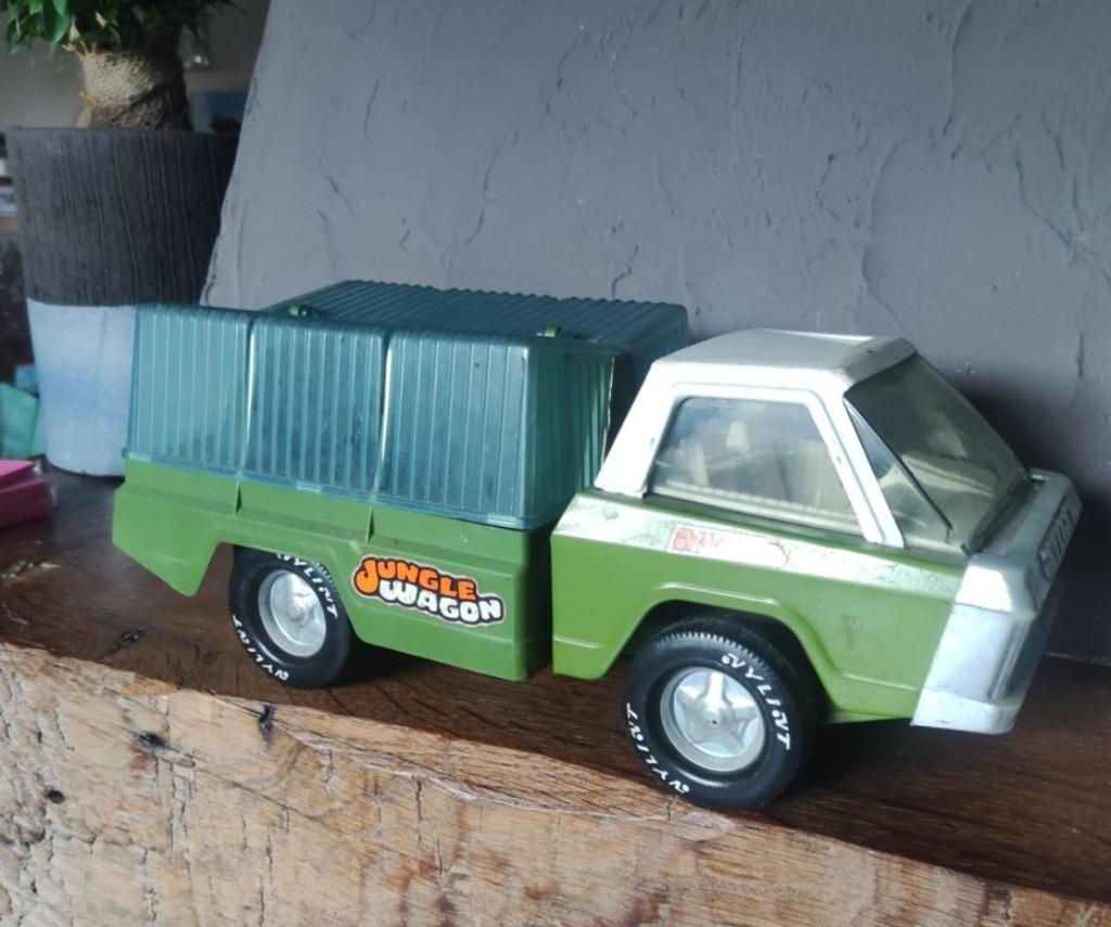 Vintage Nylint Jungle Wagon groen jaren '70 metaal/plastic, Ophalen of Verzenden