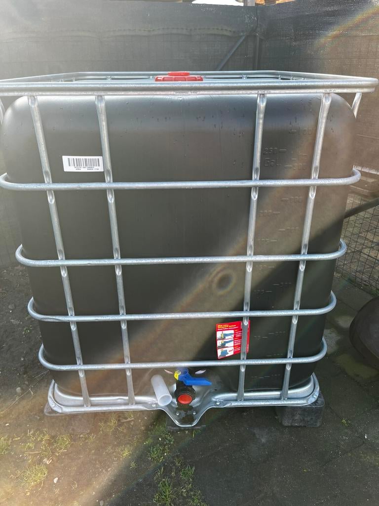 Nieuwe zwarte IBC container 1000L, Ophalen