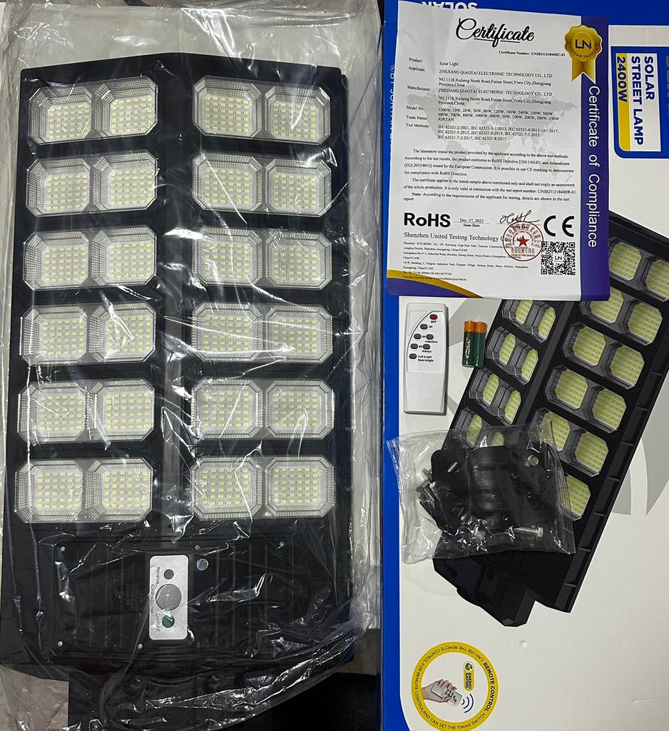 BUITENLAMP  JORTAN 2400W met zonnepanelen, Huis en Inrichting, Ophalen of Verzenden, Nieuw