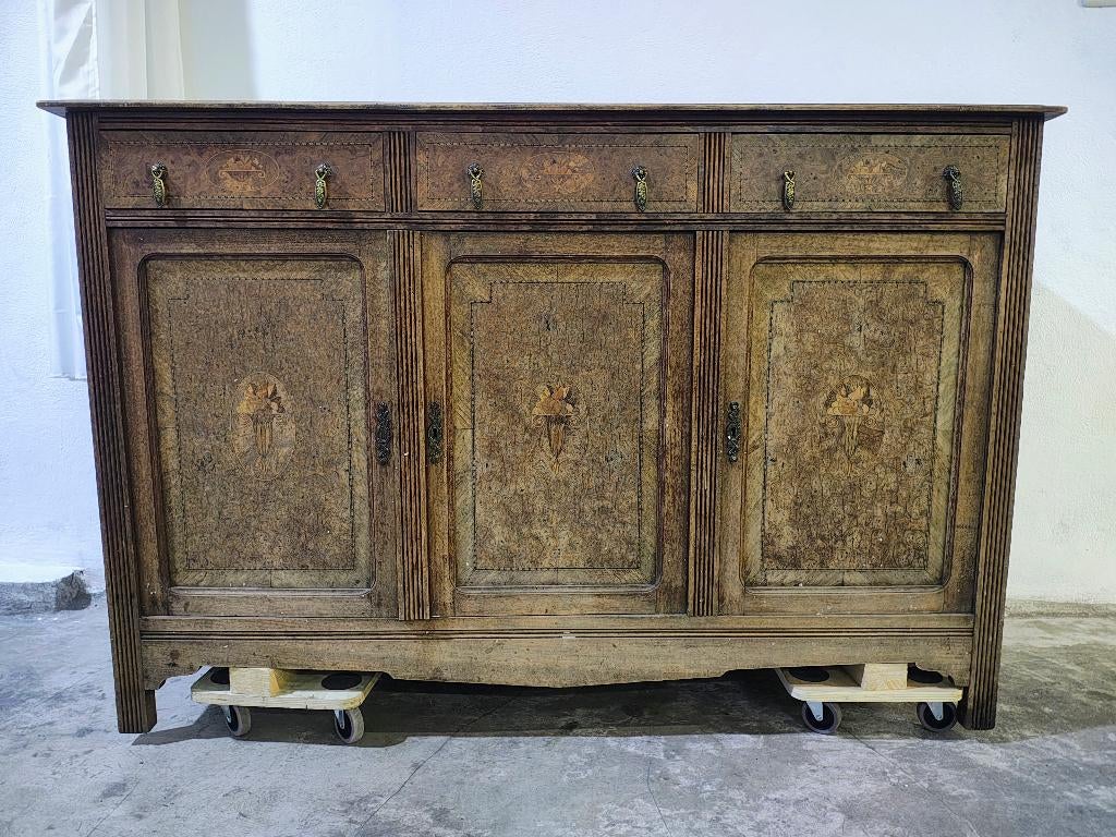 Buffet ancien en bois marqueté-Style Louis XVI/Néo-classique, Enlèvement