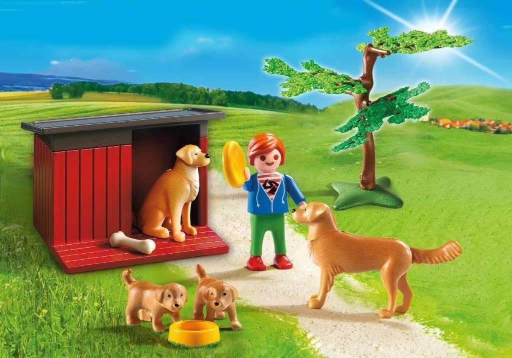 PLAYMOBIL Golden Retrievers met puppy's - 6134, Kinderen en Baby's, Speelgoed | Playmobil, Zo goed als nieuw, Complete set, Ophalen of Verzenden